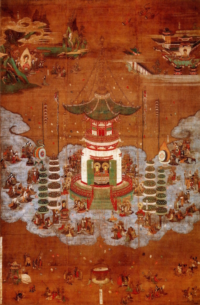 絹本著色法華経曼荼羅図