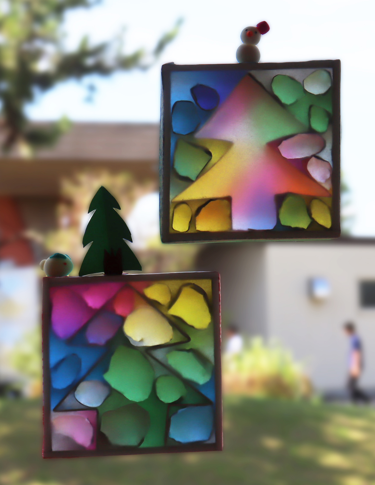 クリスマスツリーの光の箱